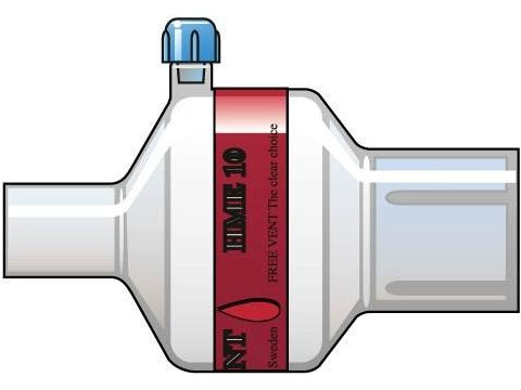 6061 Тепловлагообменник ХМЕ 10 Порт Энджл для малых дыхательных объёмов с угловым соединителем и выводом для анализа углекислого газа фото 2
