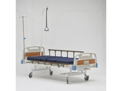 Кровать функциональная медицинская механическая RS112-А (двухсекционная, с 1 головным подъемом)
