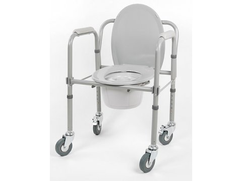 Кресло-туалет складной на колесах арт.10581Са