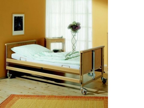 Кровать медицинская реабилитационная Economic II, вариант исполнения матрасного основания и боковых ограждений - деревянные фото 3