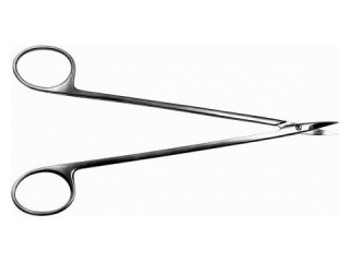 Ножницы нейрохирургические для рассечения мозговых оболочек,остроконечные,вертикально-изогнутые,160 мм.(новое исполнение)