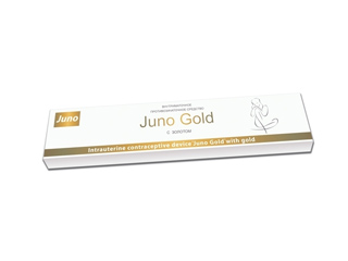 ВМС Т-образной формы с системой введения контрацептива «Наутилус», «Juno Gold» - сплав золота и меди не содержит дополнительных примесей , содержание золота 58,5%